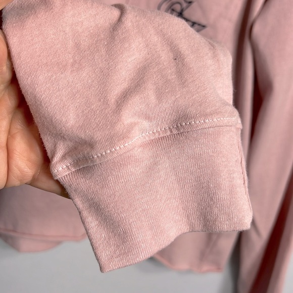 George Washington University League Dusty Pink Long Sleeve Crop Top size M - Picture 4 of 8